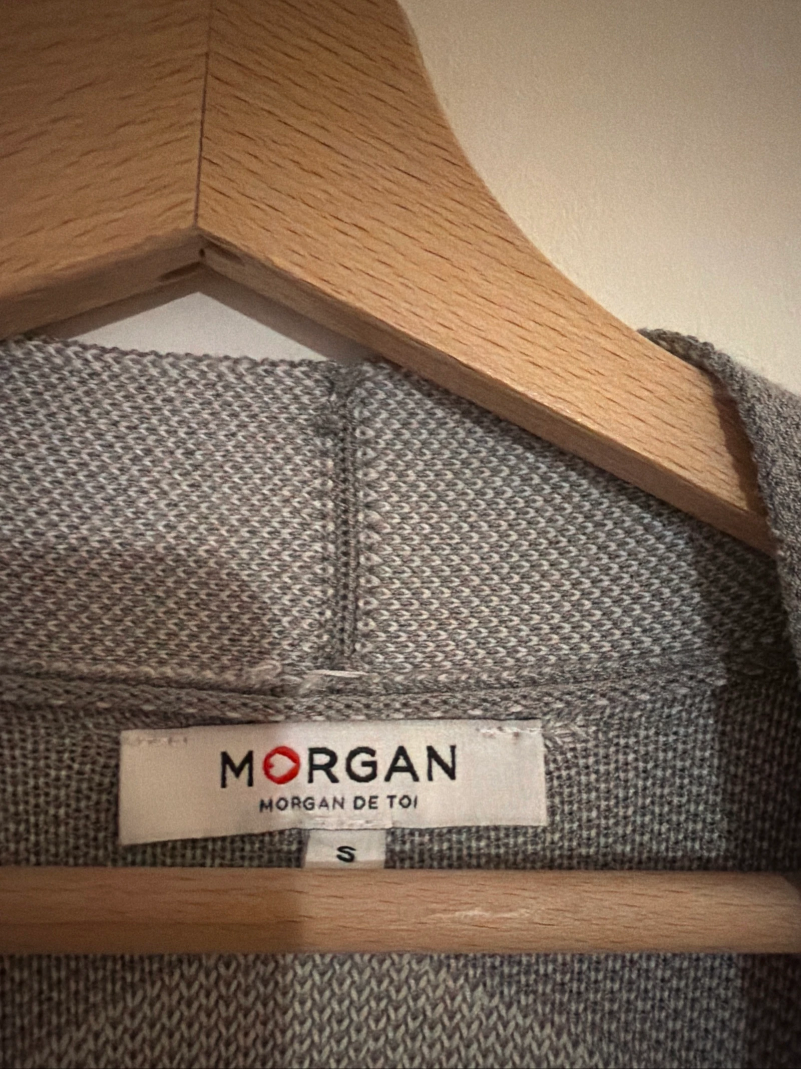 Colete longo branco e cinza Morgan S em ótimo estado – photo 2